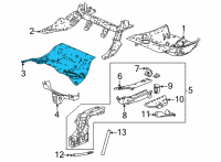 OEM 2022 Acura TLX Floor, Rear Diagram - 65511-TGV-A00ZZ