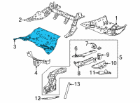 OEM 2021 Acura TLX Floor, Rear Diagram - 65511-TGV-A00ZZ