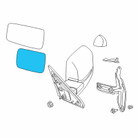 OEM 2018 Ram 1500 Glass-Mirror Replacement Diagram - 68067727AA