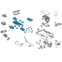 OEM 2017 Lexus RC300 Panel Sub-Assembly, Console Diagram - 58804-24091-C0