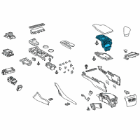 OEM 2020 Lexus RC F Hinge Sub-Assembly, Console Diagram - 58907-24050
