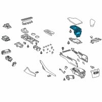 OEM 2017 Lexus RC F Hinge Sub-Assembly, Console Diagram - 58907-24050