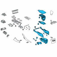 OEM 2017 Lexus RC300 Box Assembly, Console Diagram - 58810-24181-C0