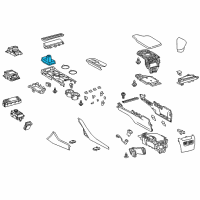 OEM 2020 Lexus IS350 Cover Sub-Assembly, SHIF Diagram - 58808-53050-C0