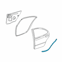 OEM 2004 Dodge Intrepid WEATHERSTRIP-Rear Door Opening Diagram - 4780158AC