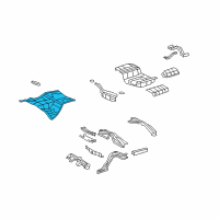 OEM 2011 Lexus LS460 Pan, Center Floor Diagram - 58211-50921