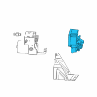 OEM 2007 Cadillac SRX Electronic Brake And Traction Control Module Kit Diagram - 19153350