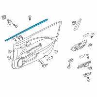 OEM 2012 Honda CR-Z Weatherstrip, L. FR. Door (Inner) Diagram - 72375-SZT-003