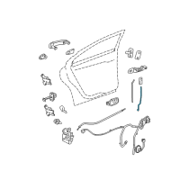 OEM 2012 Chevrolet Malibu Rod, Rear Side Door Locking Diagram - 15825451