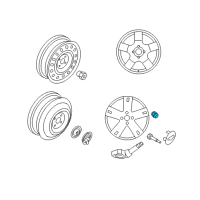 OEM Pontiac Wheel Nut Cap Diagram - 96427364