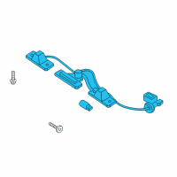 OEM Hyundai Santa Fe Lamp Assembly-License Plate Diagram - 92501-B8510