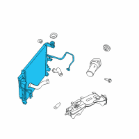 OEM 2008 Dodge Nitro Engine Cooling Radiator Diagram - 68003973AB
