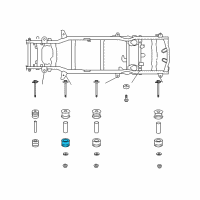OEM 2015 Lexus GX460 Cushion Sub-Assy, Cab Mounting, NO.2 Lower Diagram - 52204-35120