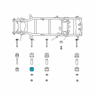 OEM 2006 Lexus GX470 Cushion Sub-Assy, Cab Mounting, NO.2 Lower Diagram - 52204-35120