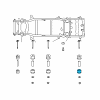 OEM 2021 Lexus GX460 Cushion Sub-Assy, Cab Mounting, NO.4 Lower Diagram - 52208-35050