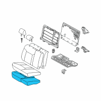OEM Toyota Tacoma Seat Cushion Pad Diagram - 71611-04070
