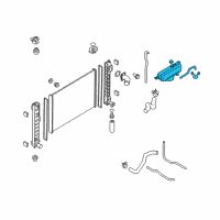 OEM 2016 Infiniti Q70 Radiator Reservoir Tank Assembly Diagram - 21710-1MA0B