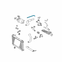 OEM 1999 Toyota Solara Overflow Hose Diagram - 16472-0A030