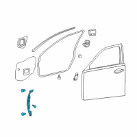 OEM 2008 Lexus LS460 Weatherstrip, Front Door, No.3 RH Diagram - 67865-50020