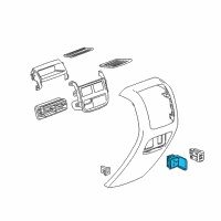 OEM Cadillac XT5 Power Outlet Diagram - 22850278