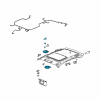 OEM 2006 Buick LaCrosse Lamp Asm-Roof Console Courtesy & Reading *Gray A Diagram - 25790432