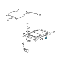 OEM 2006 Buick LaCrosse Lamp Asm-Roof Rail Rear Courtesy & Reading *Neutral Diagram - 15245137