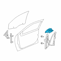 OEM 2008 Chrysler Sebring Window Regulator 6 Pin Motor Diagram - 68027867AA