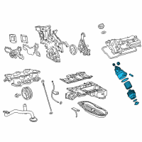 OEM Lexus LC500h Bracket Sub-Assy, Oil Filter Diagram - 15609-31051