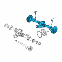 OEM 2009 Hummer H3T Rear Axle Assembly (4.10 Ratio) Diagram - 93356450