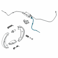 OEM 2008 BMW X5 Bowden Cable, Parking Brake, Left Diagram - 34-43-6-870-191