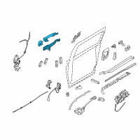 OEM 2007 Hyundai Entourage Rear Exterior Door Handle Assembly, Right Diagram - 83660-4D001