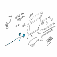 OEM 2007 Hyundai Entourage Latch Assembly-Rear Door, RH Diagram - 81420-4D010