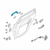 OEM 2017 Kia Optima Rear Door Outside Handle, Right Diagram - 83661A8000