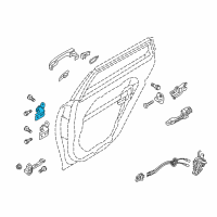 OEM Hyundai Santa Fe Hinge Assembly-Rear Door Upper, RH Diagram - 79420-B3000