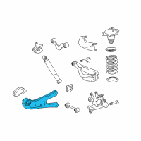 OEM 2017 Lexus RX350 Arm Assembly, Trailing Diagram - 48780-0E061