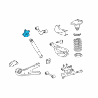 OEM 2015 Lexus RX450h Bracket, Rear Shock Absorber, Upper LH Diagram - 48517-0E010