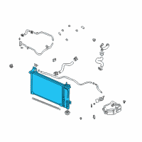 OEM Pontiac Aztek Radiator Assembly Diagram - 25813498
