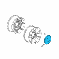 OEM 2008 Hummer H2 Center Cap Diagram - 9596091