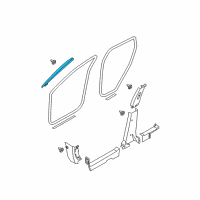 OEM 2011 Nissan Rogue GARNISH Assembly-Front Pillar, RH Diagram - 76911-JM02A