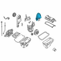 OEM Honda Civic del Sol Cover, Timing Belt (Upper) Diagram - 11821-P2E-000