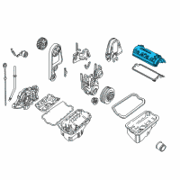 OEM 1997 Honda Civic del Sol Cover, Cylinder Head Diagram - 12310-P2A-000