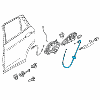 OEM BMW X2 Bowden Cable Rear Door Diagram - 51-22-7-420-399