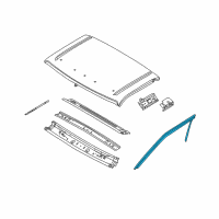 OEM 2001 Ford F-250 Super Duty Weatherstrip Diagram - 9C3Z-2551223-A