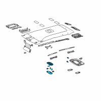 OEM 2004 Toyota Tundra Dome Lamp Assembly Diagram - 81240-0C030-B1