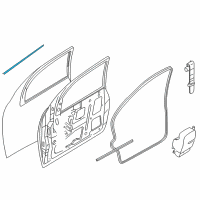 OEM 2000 Ford Focus Belt Weatherstrip Diagram - 3S4Z-5421452-AA