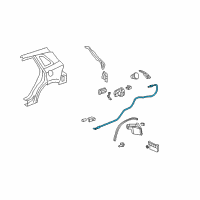 OEM 2011 Acura RDX Cable, Fuel Lid Opener Diagram - 74411-STK-A01