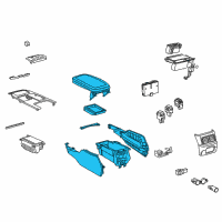 OEM Lexus GS450h Box Assembly, Console Diagram - 58810-30A22-C0