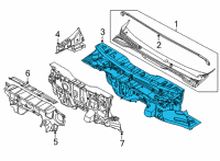 OEM Kia Panel Assembly-COWL & Da Diagram - 64200R0000