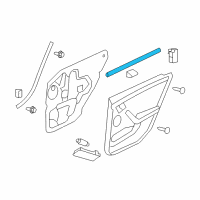 OEM 2008 Pontiac G8 Sealing Strip, Rear Side Door Window Inner Diagram - 92235138