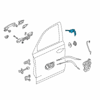 OEM 2020 Acura MDX Cylinder, Driver Side Door Diagram - 72185-TZ5-A01
